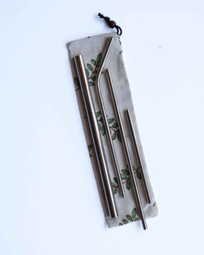 Stainless Steel Silver Straw